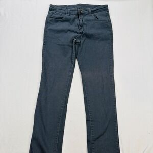 WULFUL Mens Size 34 Slim Fit Jeans Dark Gray Denim Pants